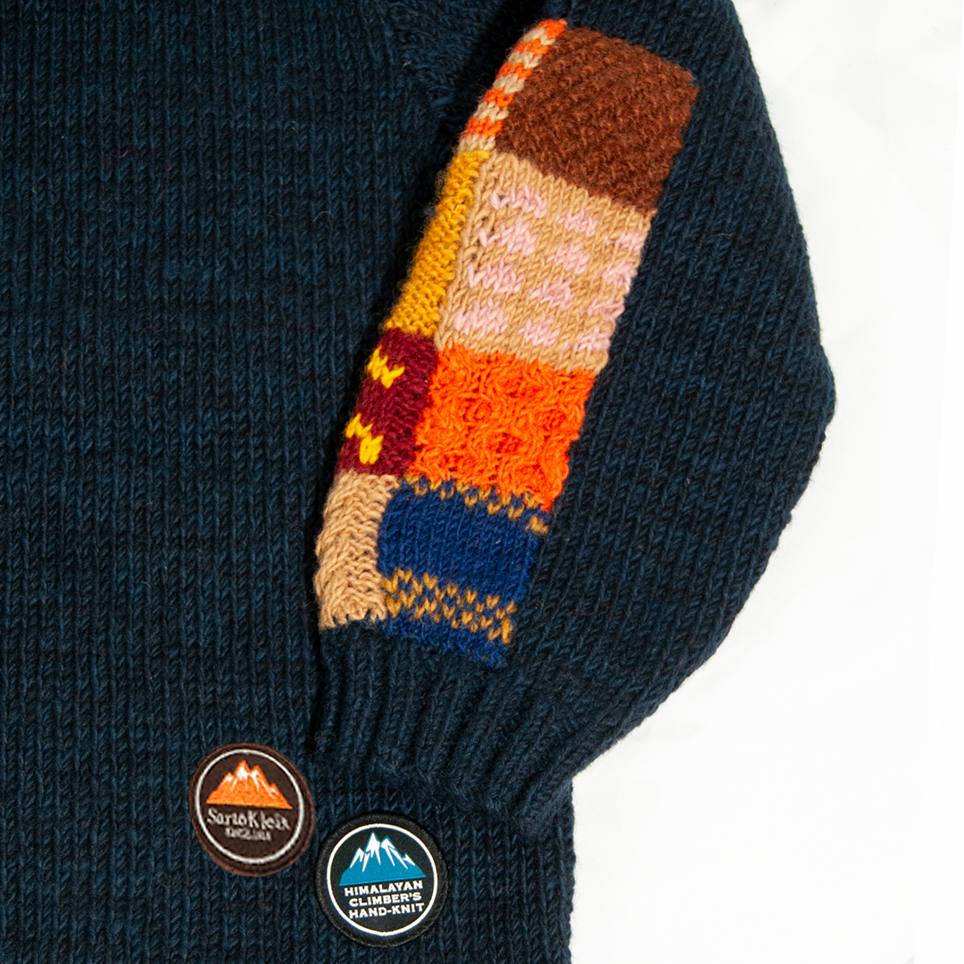 HIMALAYAN HAND KNIT×SARTO KLEIS PATCHWORK PULLOVER